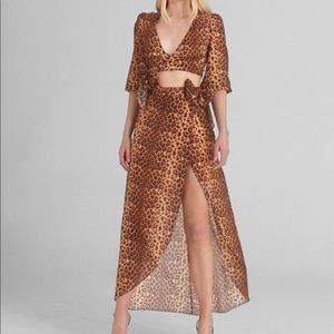 Agent provocateur set of 2 swim cover in leopard size 6